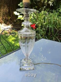 Superbe et ancienne lampe en cristal taille fin XIX DEBUT XX baccarat