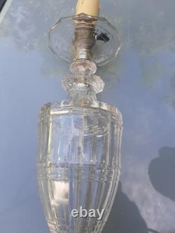Superbe et ancienne lampe en cristal taille fin XIX DEBUT XX baccarat