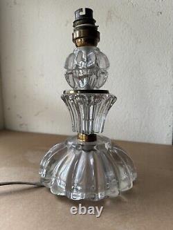 Superbe pied de lampe ancien cristal  BACCARAT ADNET Moderniste 1950-60