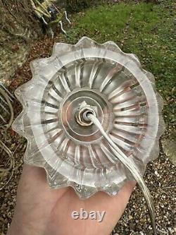 Superbe pied de lampe ancien cristal  BACCARAT ADNET Moderniste 1950-60