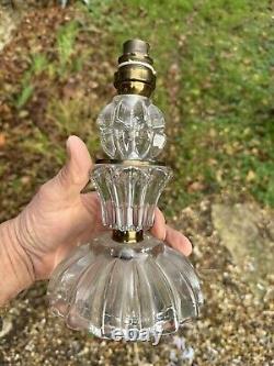 Superbe pied de lampe ancien cristal  BACCARAT ADNET Moderniste 1950-60