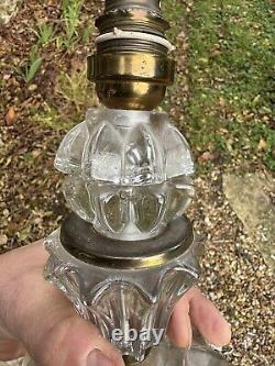 Superbe pied de lampe ancien cristal  BACCARAT ADNET Moderniste 1950-60