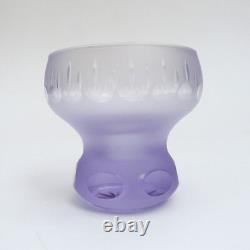 Superbe rare service à dessert coupe cristal violet ancien Art Décoration