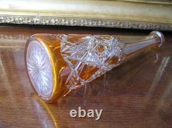 Très Jolie Carafe BACCARAT Lagny Ancienne avant 1936 Ocre-Jaune Gravée à la roue