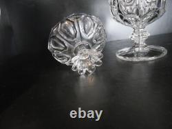 Très ancien Drageoir sucrier Boite en cristal mouller Baccarat motif géométrique