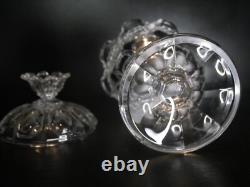 Très ancien Drageoir sucrier Boite en cristal mouller Baccarat motif géométrique