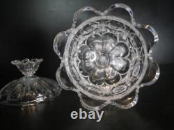 Très ancien Drageoir sucrier Boite en cristal mouller Baccarat motif géométrique