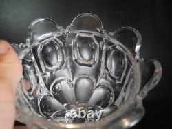 Très ancien Drageoir sucrier Boite en cristal mouller Baccarat motif géométrique