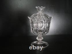Très ancien Drageoir sucrier Boite en cristal mouller Baccarat motif géométrique