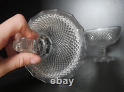 Trés ancien drageoir bonbonnière boite cristal moulé Charles X Diamant Baccarat