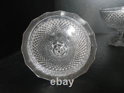 Trés ancien drageoir bonbonnière boite cristal moulé Charles X Diamant Baccarat