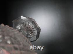 Trés ancien drageoir bonbonnière boite cristal moulé Charles X Diamant Baccarat