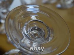 VAL ST LAMBERT 6 ANCIENS VERRES A APERITIF EN CRISTAL TAILLE OLIVES ht 10,5 cm