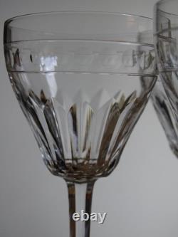VAL ST LAMBERT 6 ANCIENS VERRES PORTO APERITIF CRISTAL MOD ZERMATT AVON 13 cm