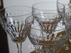 VAL ST LAMBERT 6 ANCIENS VERRES PORTO APERITIF CRISTAL MOD ZERMATT AVON 13 cm