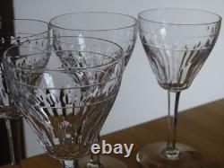 VAL ST LAMBERT 6 ANCIENS VERRES PORTO APERITIF CRISTAL MOD ZERMATT AVON 13 cm
