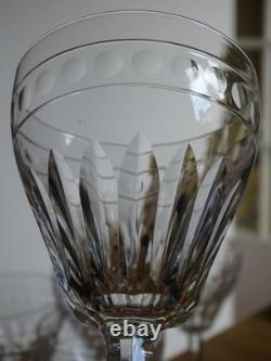 VAL ST LAMBERT 6 ANCIENS VERRES PORTO APERITIF CRISTAL MOD ZERMATT AVON 13 cm