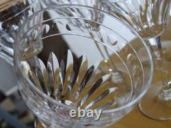 VAL ST LAMBERT 6 ANCIENS VERRES PORTO APERITIF CRISTAL MOD ZERMATT AVON 13 cm