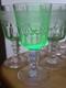 VAL ST LAMBERT 7 ANCIENS VERRES APERITIF CRISTAL MODELE OTHON OURALINE ht 11 cm