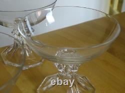 Val St Lambert 4 Anciennes Coupes A Champagne Cristal Modele Yale