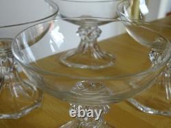 Val St Lambert 4 Anciennes Coupes A Champagne Cristal Modele Yale