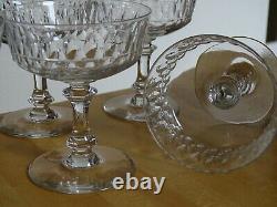 Val St Lambert 6 Anciennes Coupes A Champagne Cristal Tailler Modele Graciosa