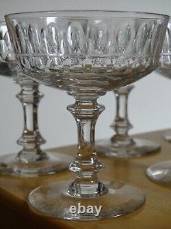 Val St Lambert 6 Anciennes Coupes A Champagne Cristal Tailler Modele Graciosa