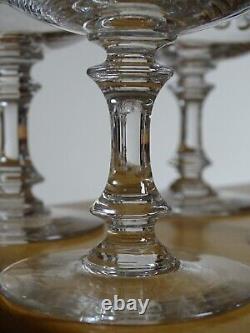 Val St Lambert 6 Anciennes Coupes A Champagne Cristal Tailler Modele Graciosa