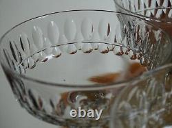 Val St Lambert 6 Anciennes Coupes A Champagne Cristal Tailler Modele Graciosa