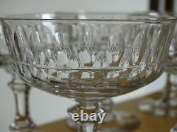 Val St Lambert 6 Anciennes Coupes A Champagne Cristal Tailler Modele Graciosa