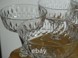 Val St Lambert 6 Anciennes Coupes A Champagne Cristal Tailler Modele Graciosa