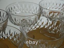 Val St Lambert 6 Anciennes Coupes A Champagne Cristal Tailler Modele Graciosa