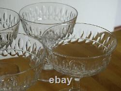 Val St Lambert 6 Anciennes Coupes A Champagne Cristal Tailler Modele Graciosa