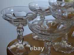 Val St Lambert Cristal Modele Lalaing 6 Anciennes Coupes A Champagne