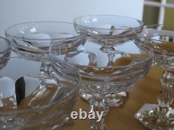 Val St Lambert Cristal Modele Lalaing 6 Anciennes Coupes A Champagne