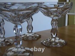 Val St Lambert Cristal Modele Lalaing 6 Anciennes Coupes A Champagne