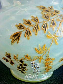 Vase Ancien Xixemes Siecle Emaille Opalescent Montjoye Legras