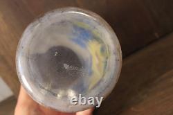 Vase Ancien en Verre Legras Pantin Émaillé Opaline Tournesols Art Nouveau
