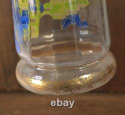 Vase Ancien en Verre Legras Pantin Émaillé Opaline Tournesols Art Nouveau