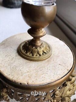 Vase Baccarat Soliflore Ancien Monture En Bronze 1880
