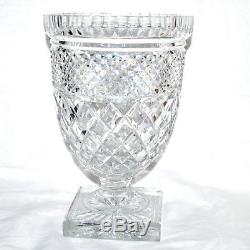 Vase Médicis ancien Balustre cristal taillé Diamant BACCARAT SAINT-LOUIS 28 cm