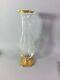 Vase ancien cristal taillé monture bronze laiton baccarat st louis