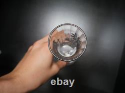 Vase ancien en cristal taillé fleur Baccarat 20,2 cm catalogue 1916
