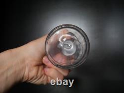 Vase ancien en cristal taillé fleur Baccarat 20,2 cm catalogue 1916