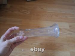Vase ancien en cristal taillé fleur Baccarat 20,2 cm catalogue 1916