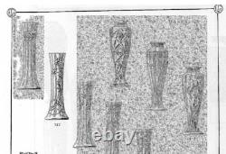 Vase ancien en cristal taillé fleur Baccarat 20,2 cm catalogue 1916