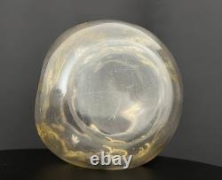 Vase ancien forme boule en verre émaillé et doré, décor floral, vers 1900