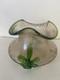 Vase ancien kralik art nouveau en verre iris&eacute; &agrave; d&eacute;cor floral