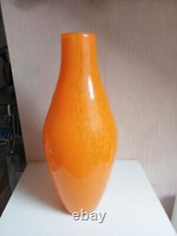 Vase ancien nen pate de verre Vichy 1900 hauteur 36 cm diamètre 14 cm