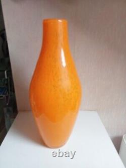 Vase ancien nen pate de verre Vichy 1900 hauteur 36 cm diamètre 14 cm